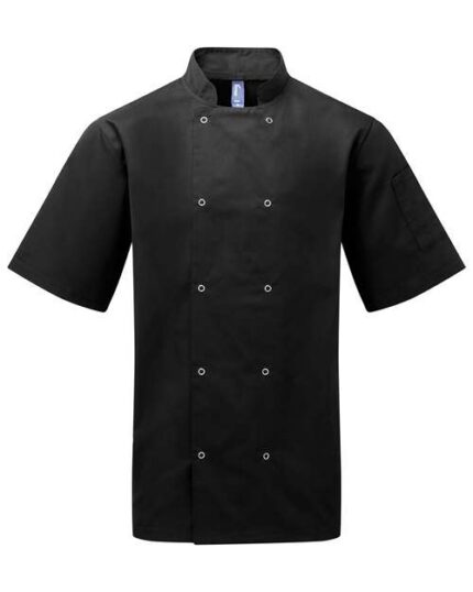 Artisan Collection By Reprime RP664 Unisex Ten Studded Front Short Sleeve Chef Coat