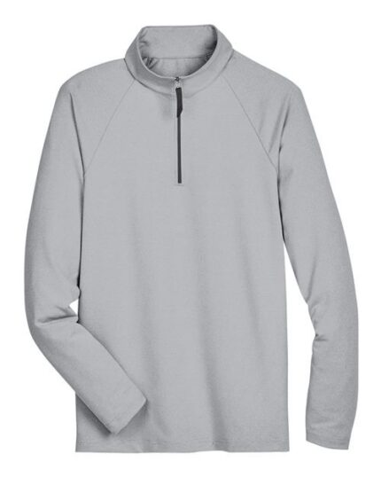 Devon & Jones DG480 Men's CrownLux Performance® Clubhouse Micro-Stripe Quarter-Zip Pullover