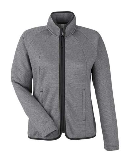 CORE365 CE72W Women's Venture Heathered Stripe Full-Zip Jacket