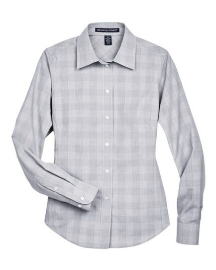 Devon & Jones DG520W Women's Crown Collection® Glen Plaid Woven Dress Shirt