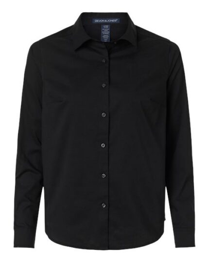 Devon & Jones DG505W Women's CrownLux Performance® Spencer Poplin Dress Shirt