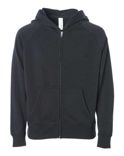 Independent Trading Co. PRM10TSBZ Toddler Lightweight Special Blend Raglan Zip Hood