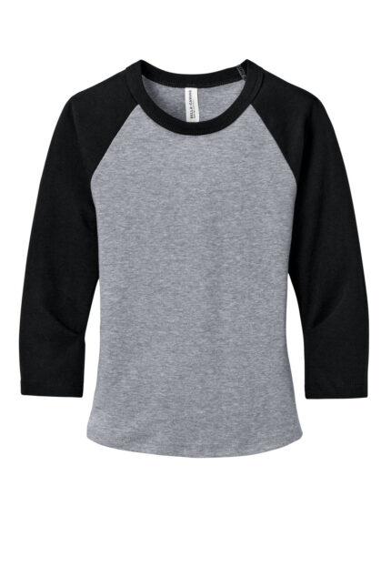BELLA+CANVAS Women's Micro Rib 3/4 Raglan Baby Tee