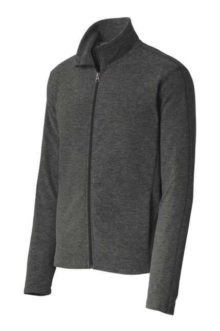 Port Authority Heather Microfleece Full-Zip Jacket