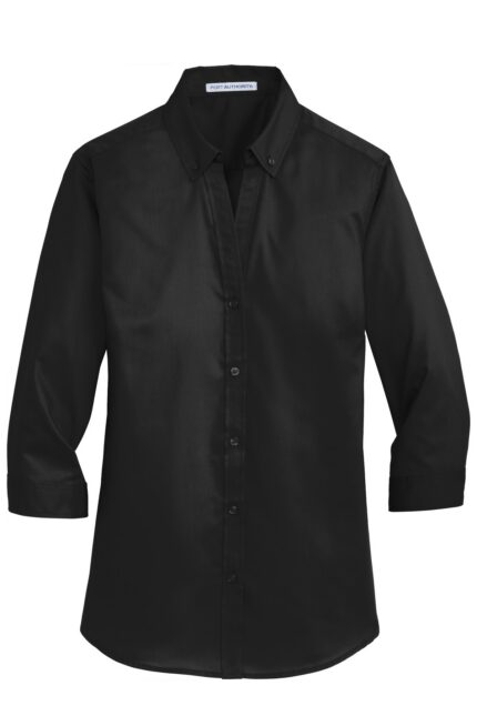 Port Authority Women's 3/4-Sleeve SuperPro Twill Shirt