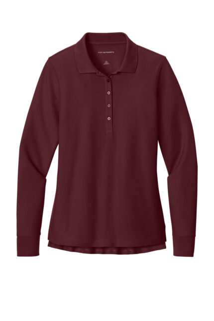 Port Authority Women's Wearever Signature Pique Long Sleeve Polo