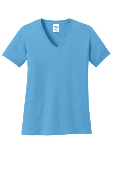 Port & Co Women's Core Cotton V-Neck Tee