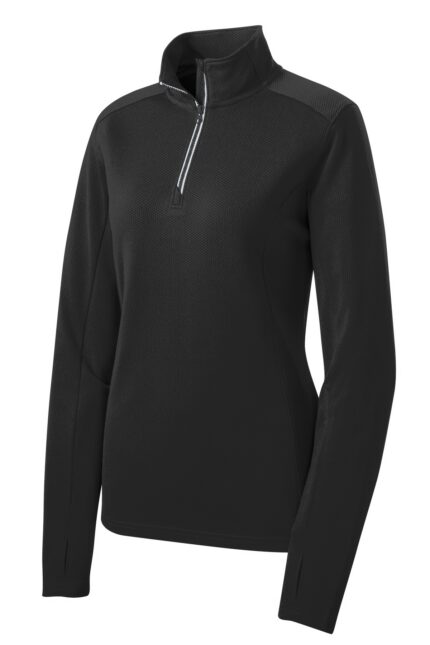 Sport-Tek Women's Sport-Wick Textured 1/4-Zip Pullover