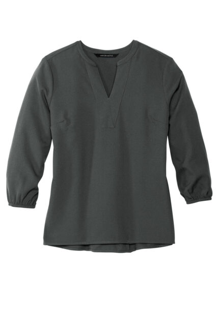 Mercer+Mettle Women's Stretch Crepe 3/4-Sleeve Blouse