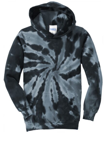 Port & Co Youth Tie-Dye Pullover Hooded Sweatshirt