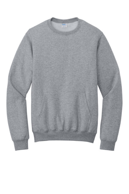 Port & Co Core Fleece Crewneck Pocket Sweatshirt