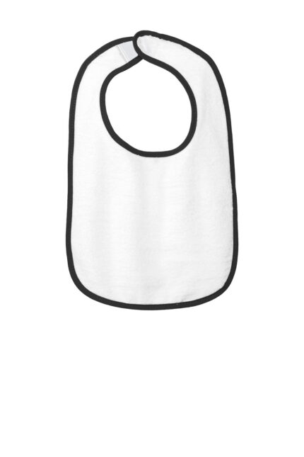 Rabbit Skins Infant Contrast Trim Terry Bib