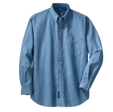 Port & Co Long Sleeve Value Denim Shirt