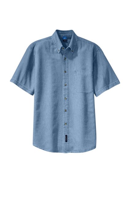 Port & Co Short Sleeve Value Denim Shirt